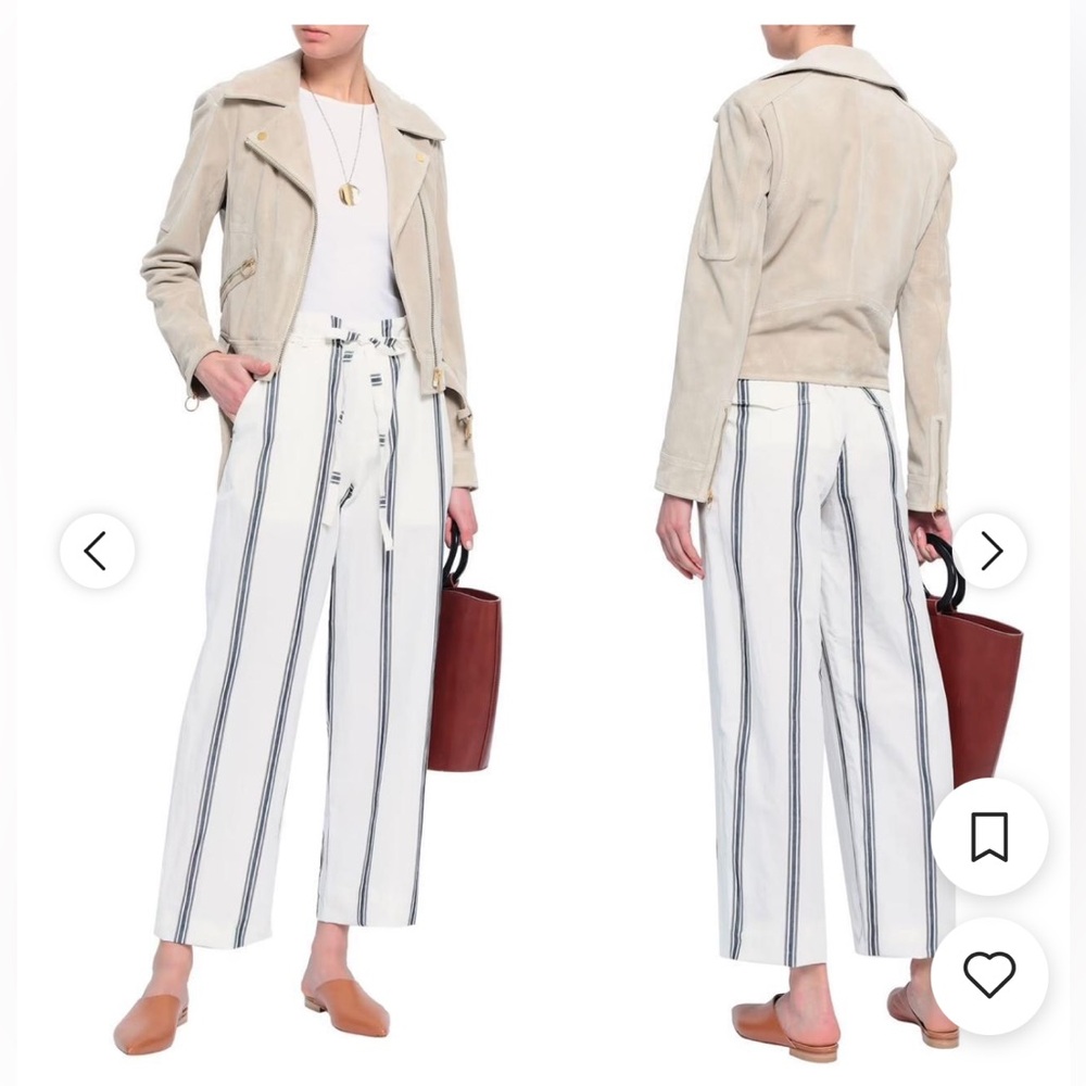 NWT Rag & Bone Oasis pants  ivory navy stripe  Fits XS to Small/Medium